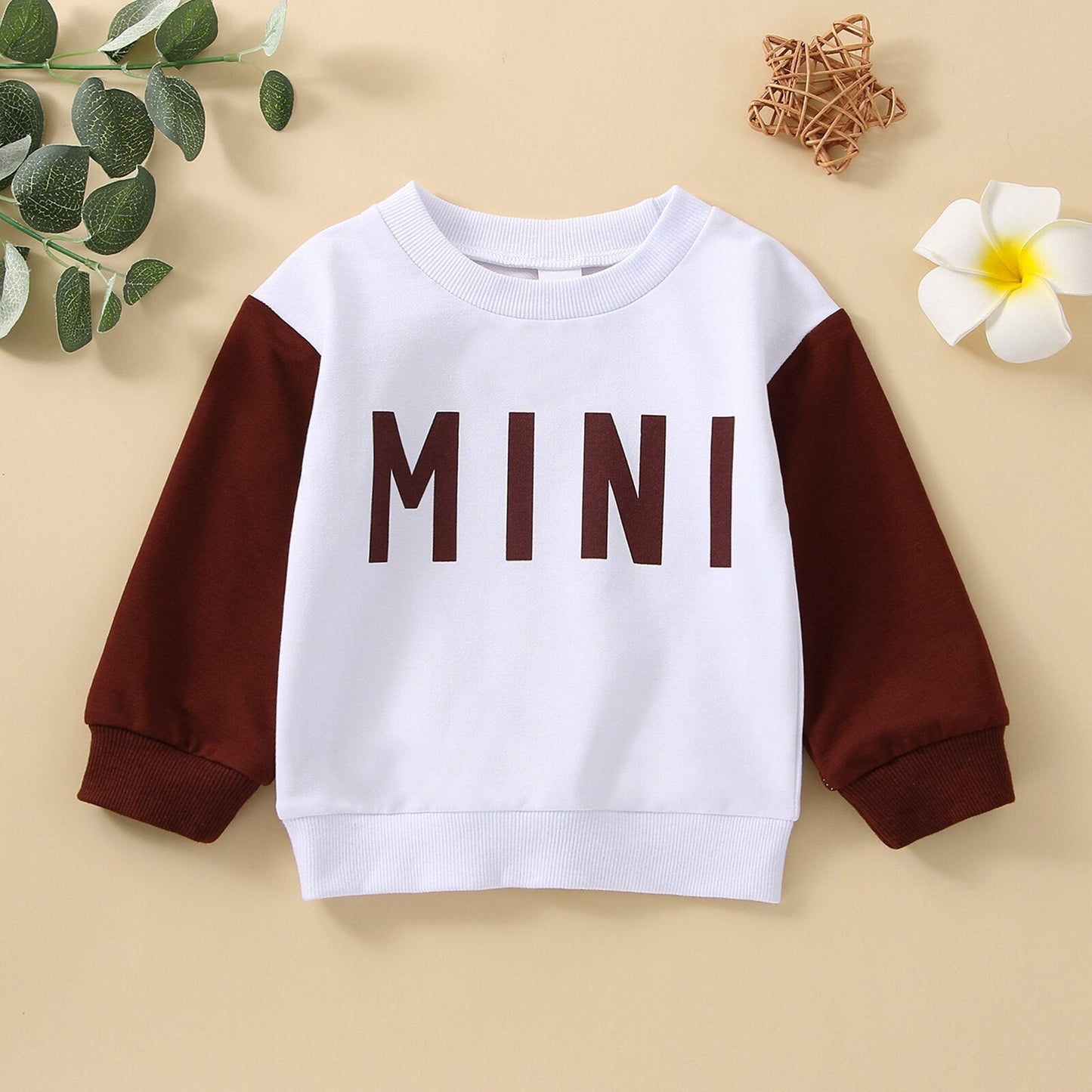 Brown and White Children's Sweatshirt