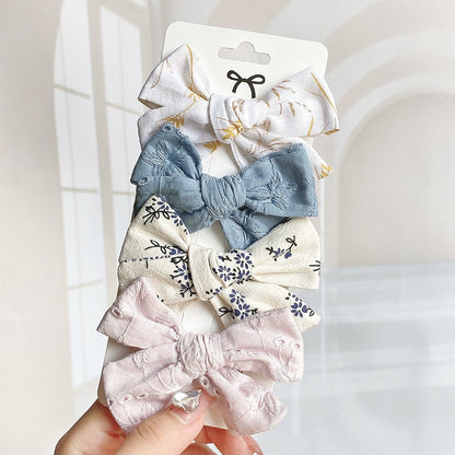 4Pcs/Set Vallery Bows Hair Clip