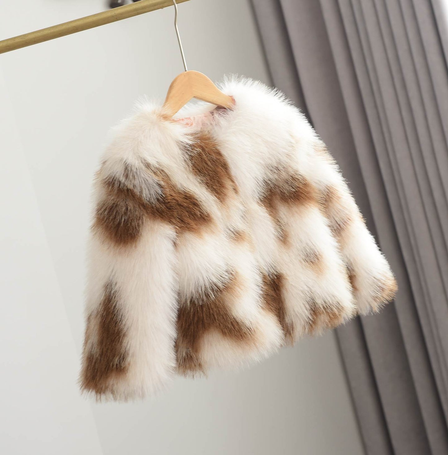 Children's stylish fur coat