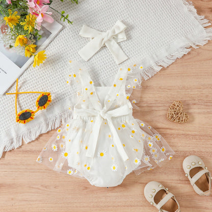 Summer flowers baby body + headband