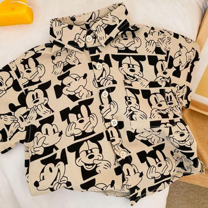 Cartoon Mickey Long Sleeve Shirt