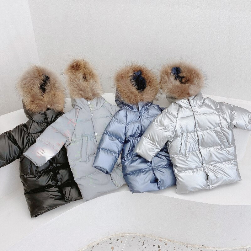 Children Fur Colla Down Jacket