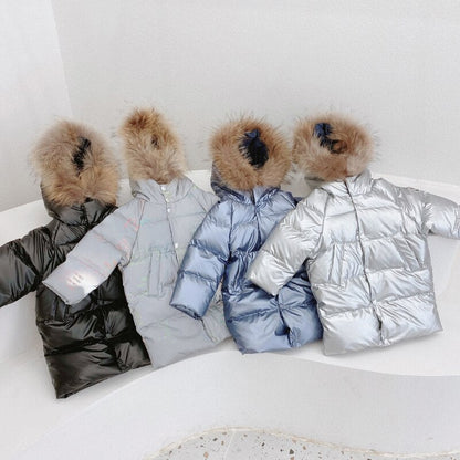 Children Fur Colla Down Jacket