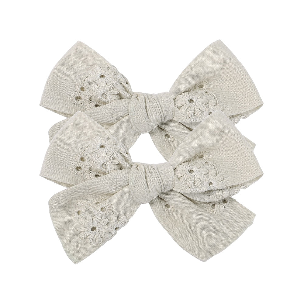 2Pcs/Set  Emma Bowknot Hair Clips