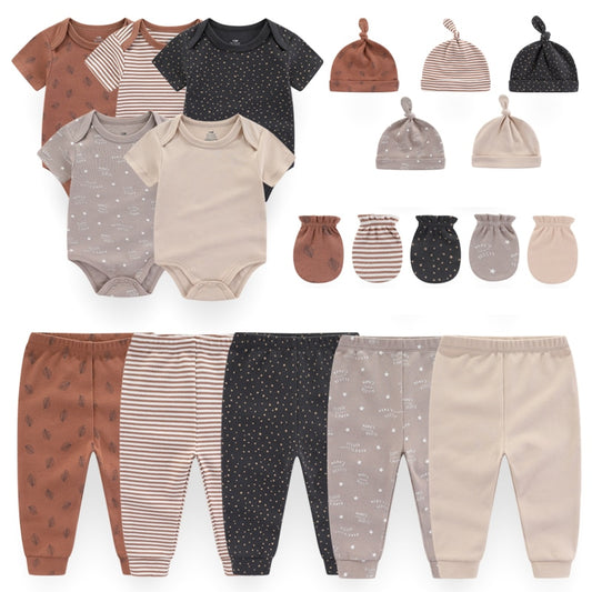 Kit 20 pieces minimalist brown baby