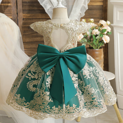 Party dress with lace and bow