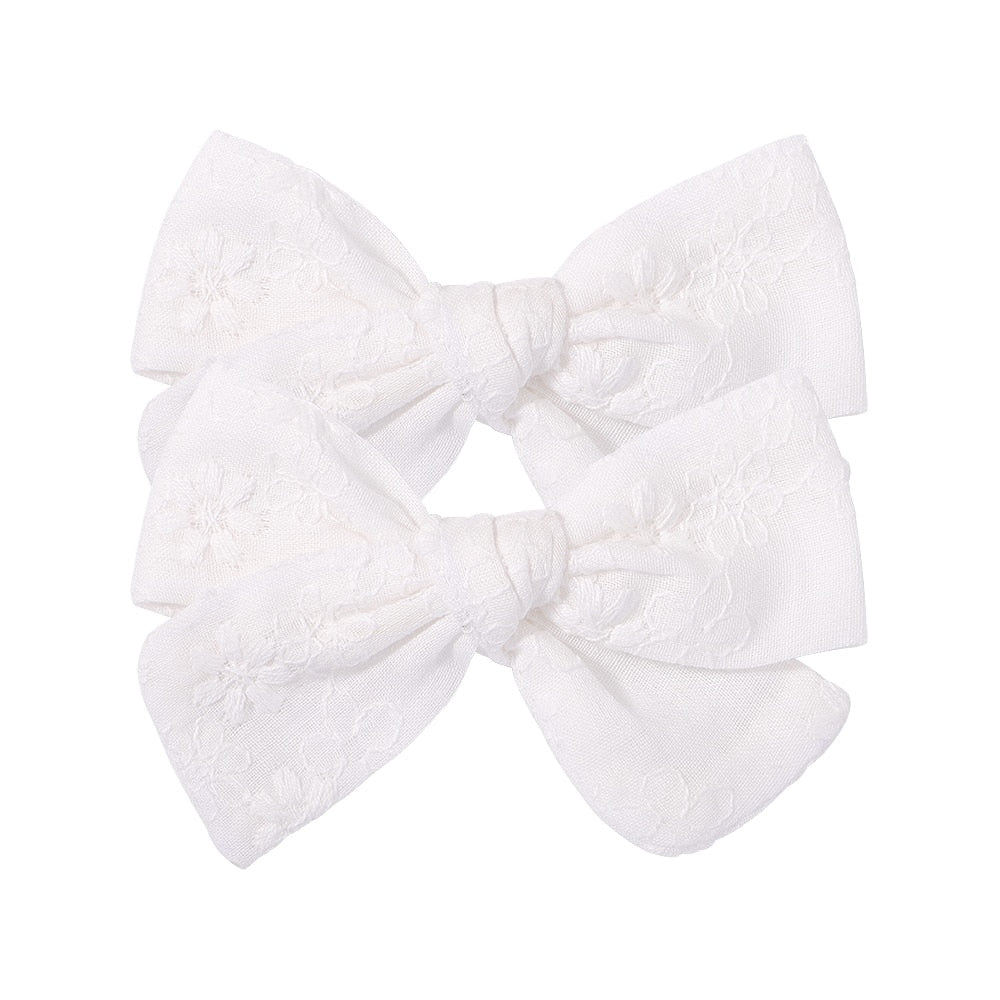 2Pcs/Set  Emma Bowknot Hair Clips