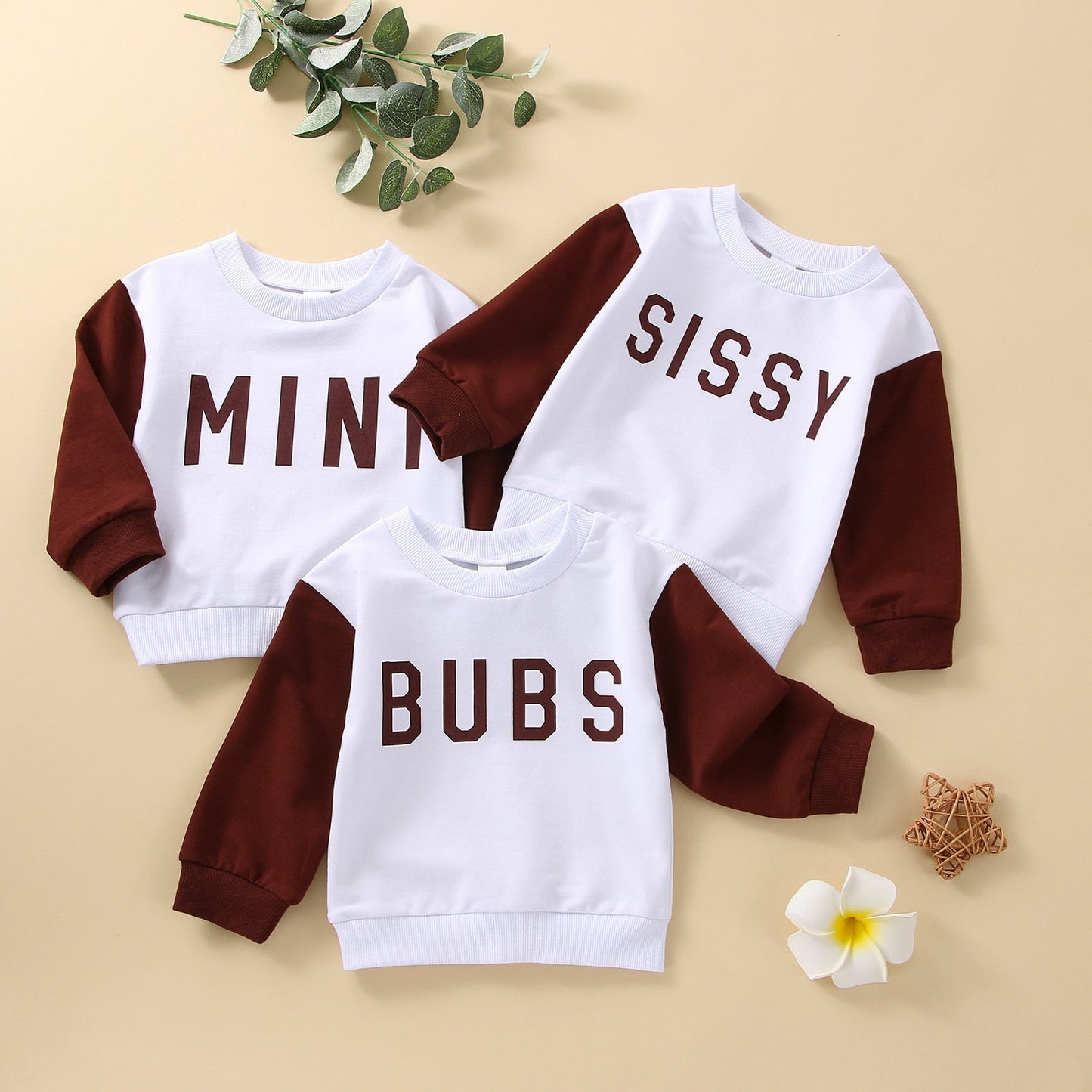 Brown and White Children's Sweatshirt