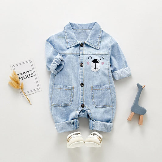 Baby Bear Denim Jumpsuit