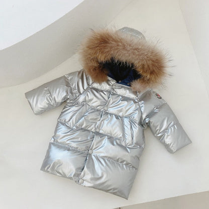 Children Fur Colla Down Jacket