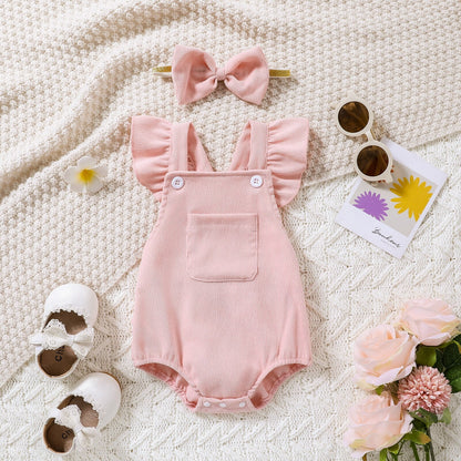 Children's Blue and Pink Bodysuit + Belt