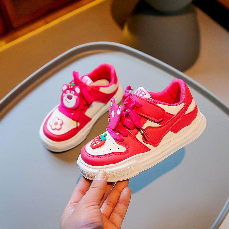 Children's Sneakers With Rubber Colors Adornment