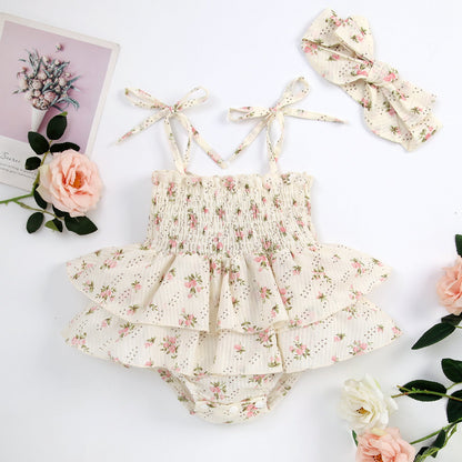 Children's Bodysuit Ruffles Flowers