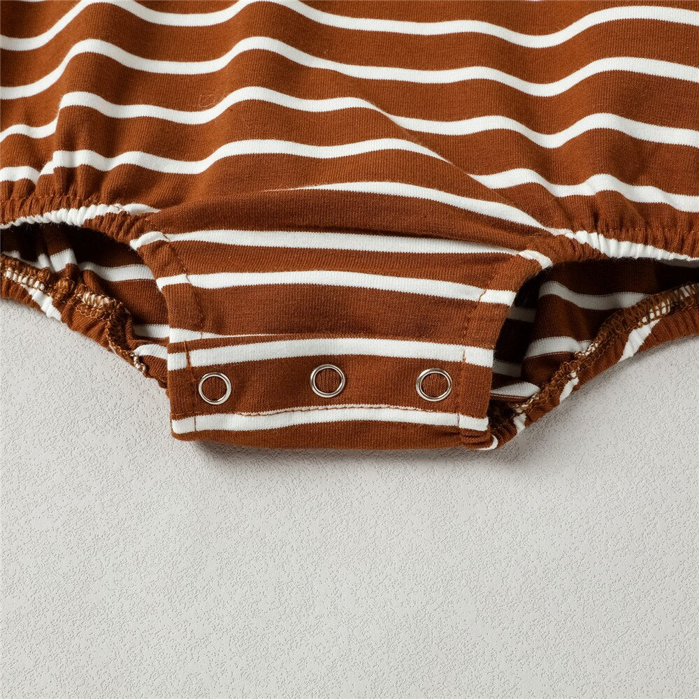 Bodysuit Brown Stripes + Belt