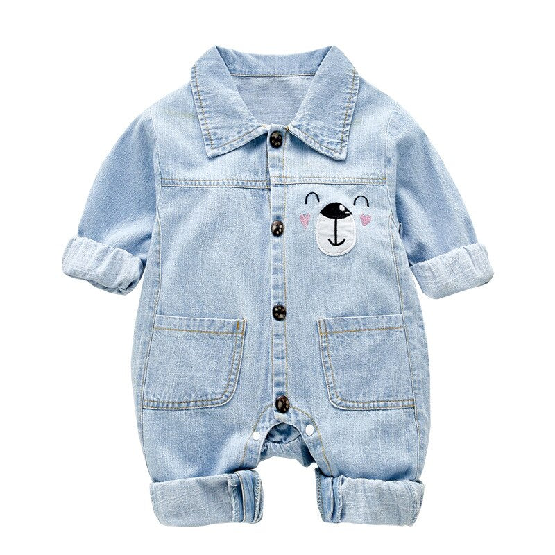 Baby Bear Denim Jumpsuit