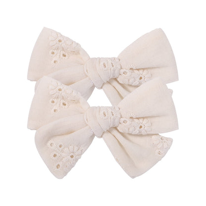 2Pcs/Set  Emma Bowknot Hair Clips