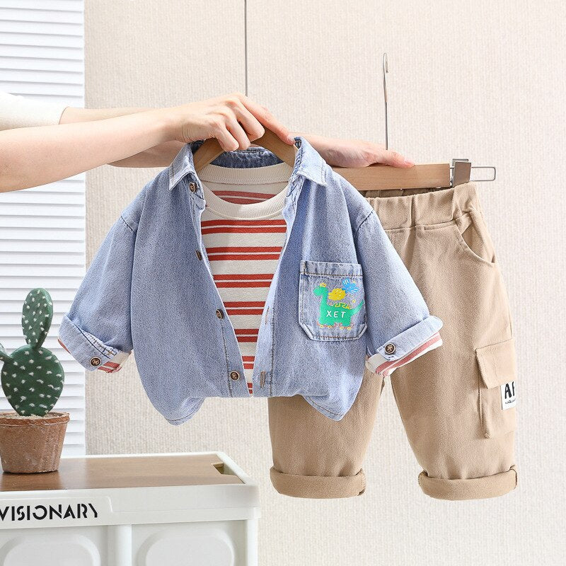 Children's 3 Piece Set with Jeans Jacket