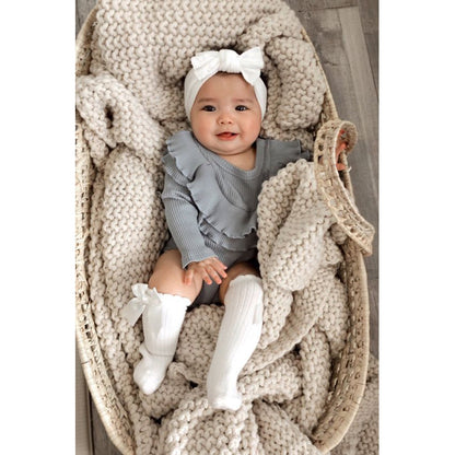 Children's Bodysuit Collar Ruffles