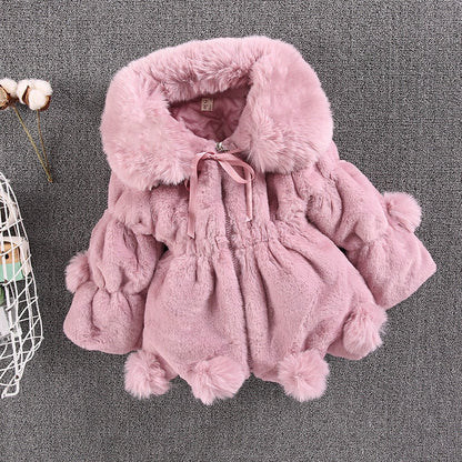 Pompom Leather Children's Jacket