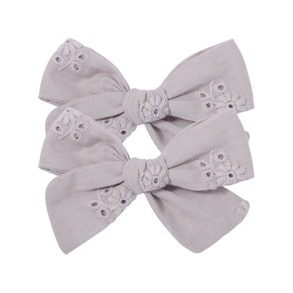 2Pcs/Set  Emma Bowknot Hair Clips