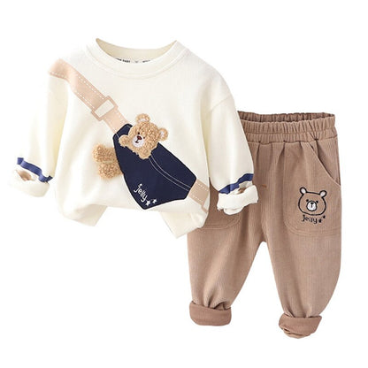 Children's winter set with teddy bear