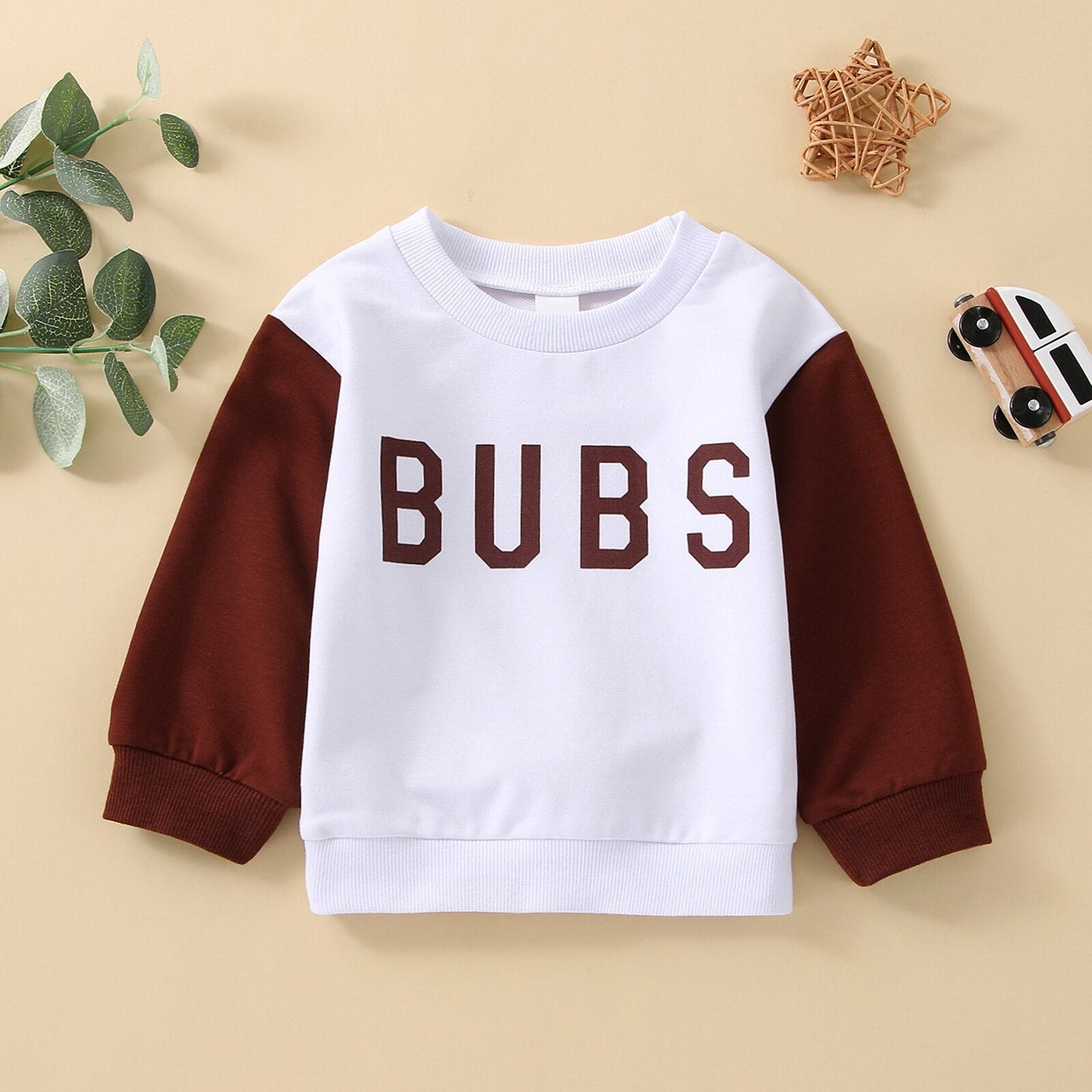 Brown and White Children's Sweatshirt