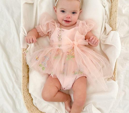 Delicate tulle children's body dress + headband