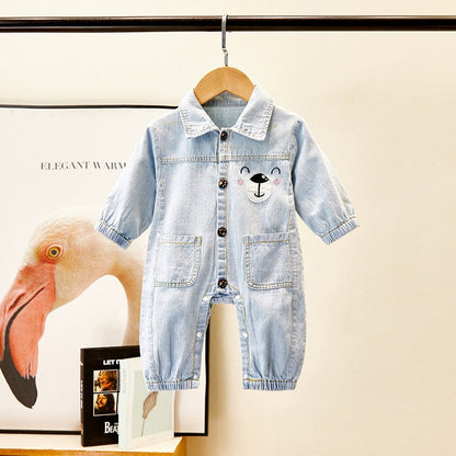 Baby Bear Denim Jumpsuit