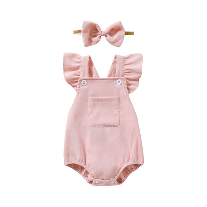 Children's Blue and Pink Bodysuit + Belt