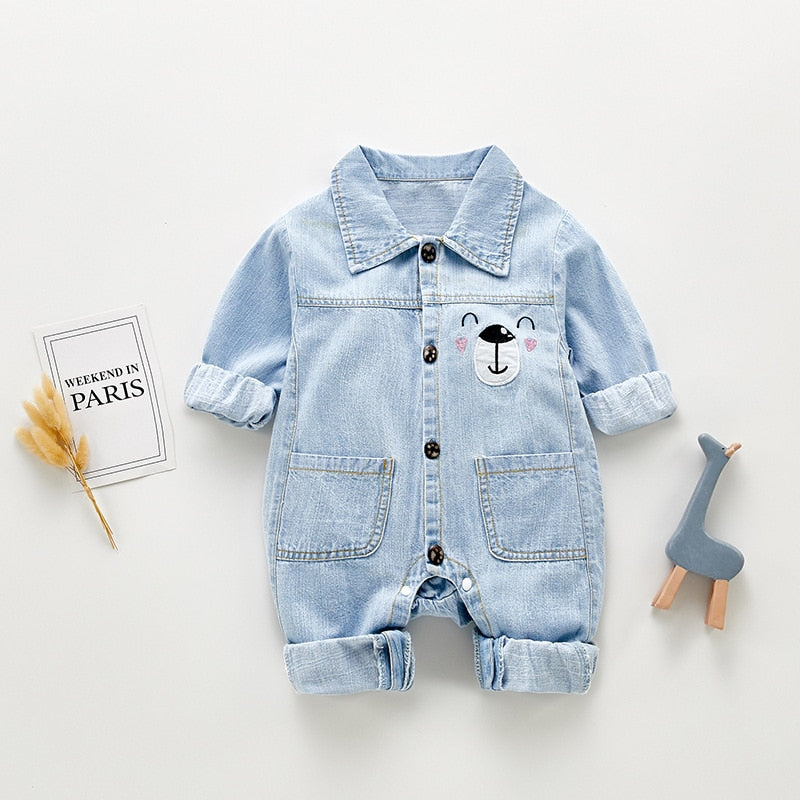 Baby Bear Denim Jumpsuit