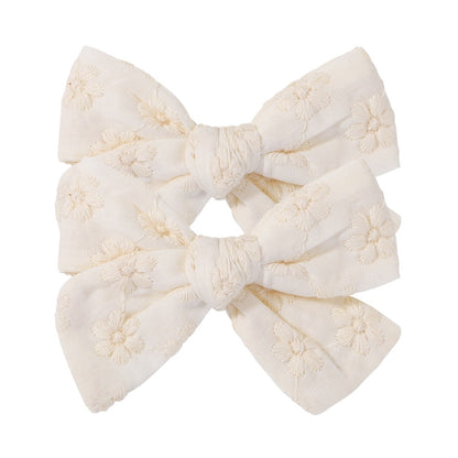 2Pcs/Set  Emma Bowknot Hair Clips