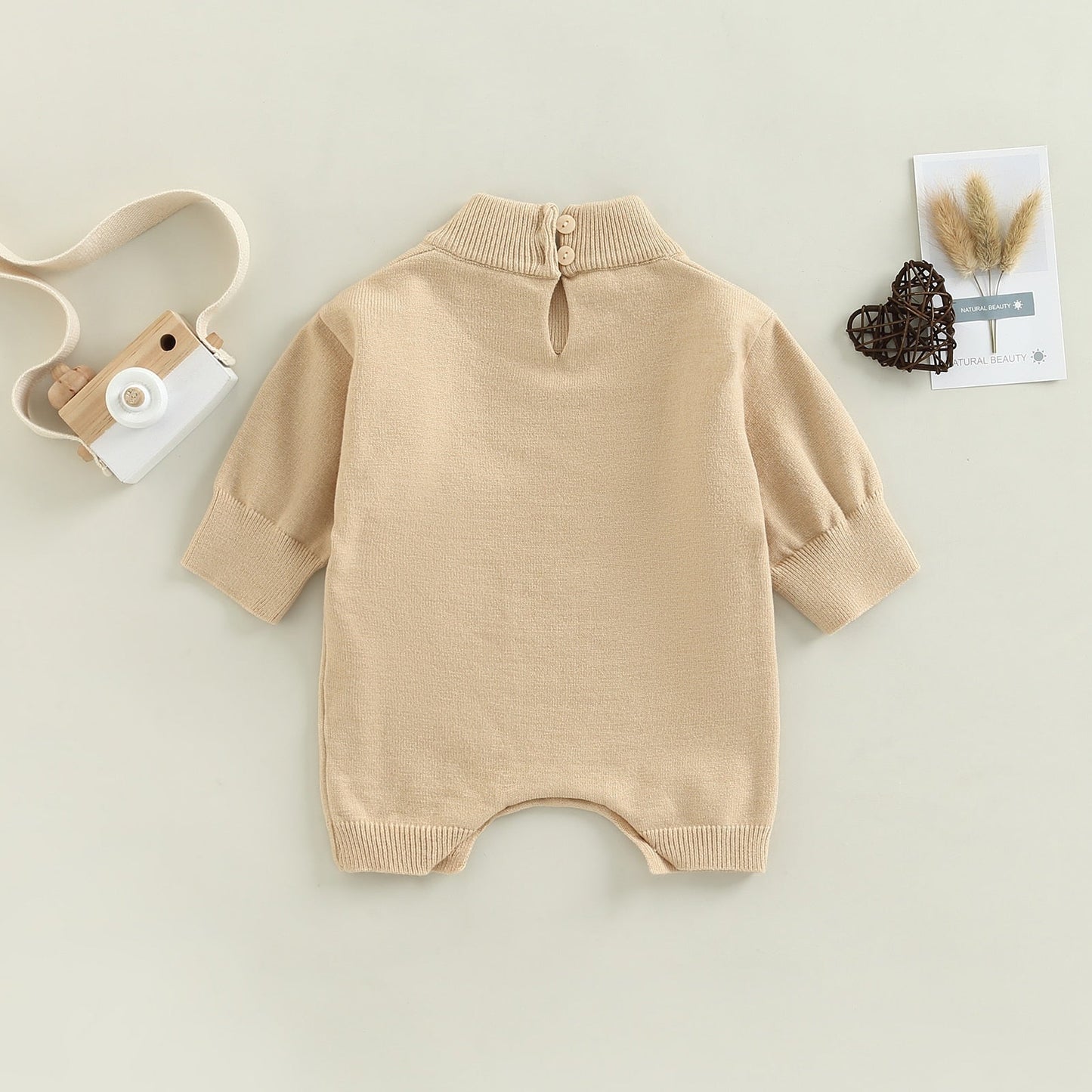 Beige and Brown Children's Jumpsuit