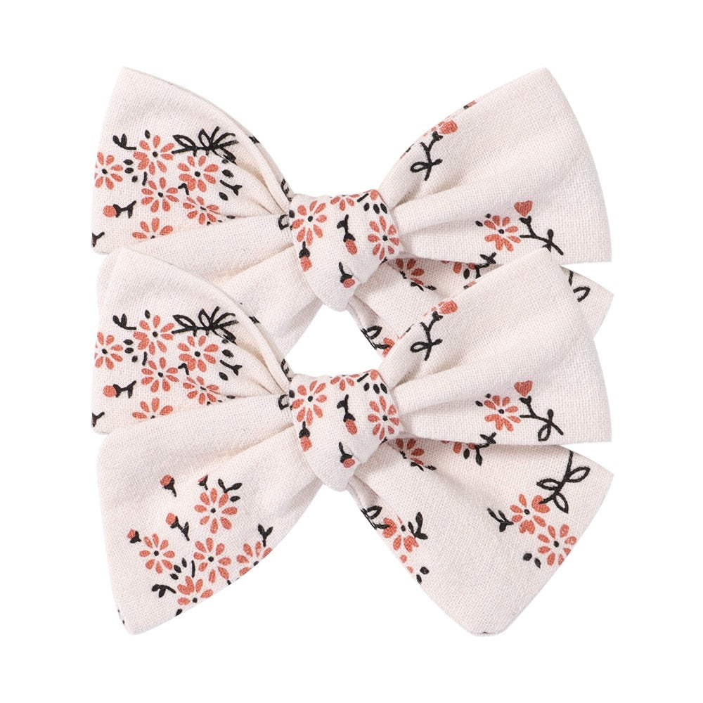 2Pcs/Set  Emma Bowknot Hair Clips