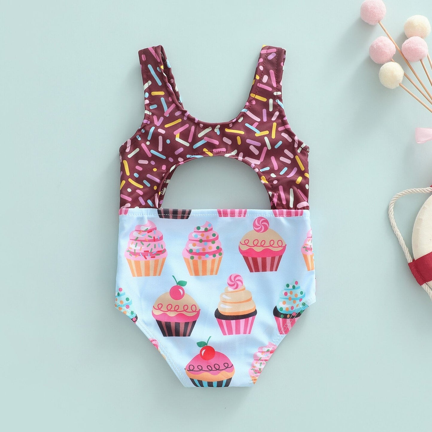 Biscuit/Cake Print  Swimwear 1-6Years