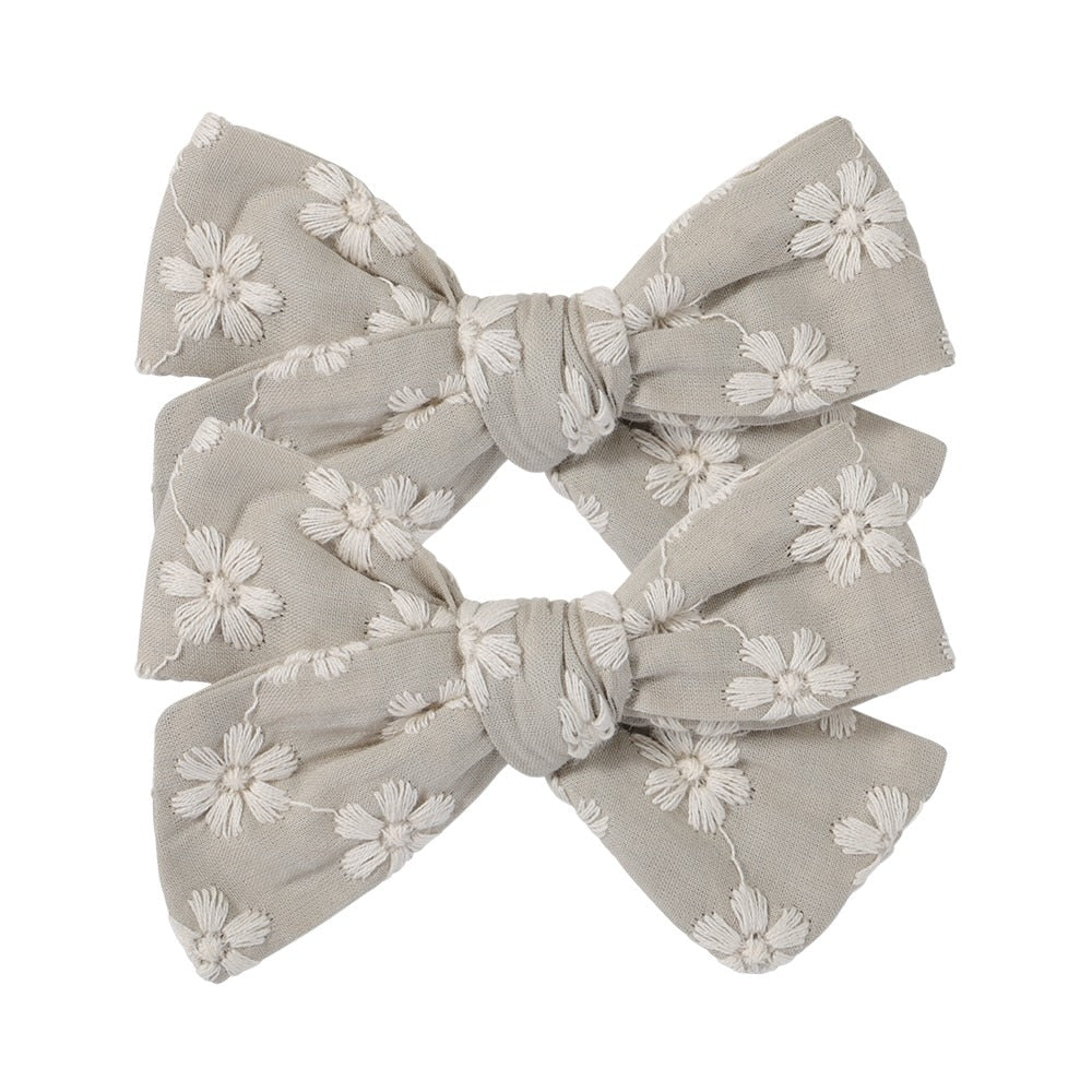 2Pcs/Set  Emma Bowknot Hair Clips