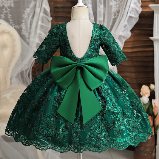 Children's green party dress