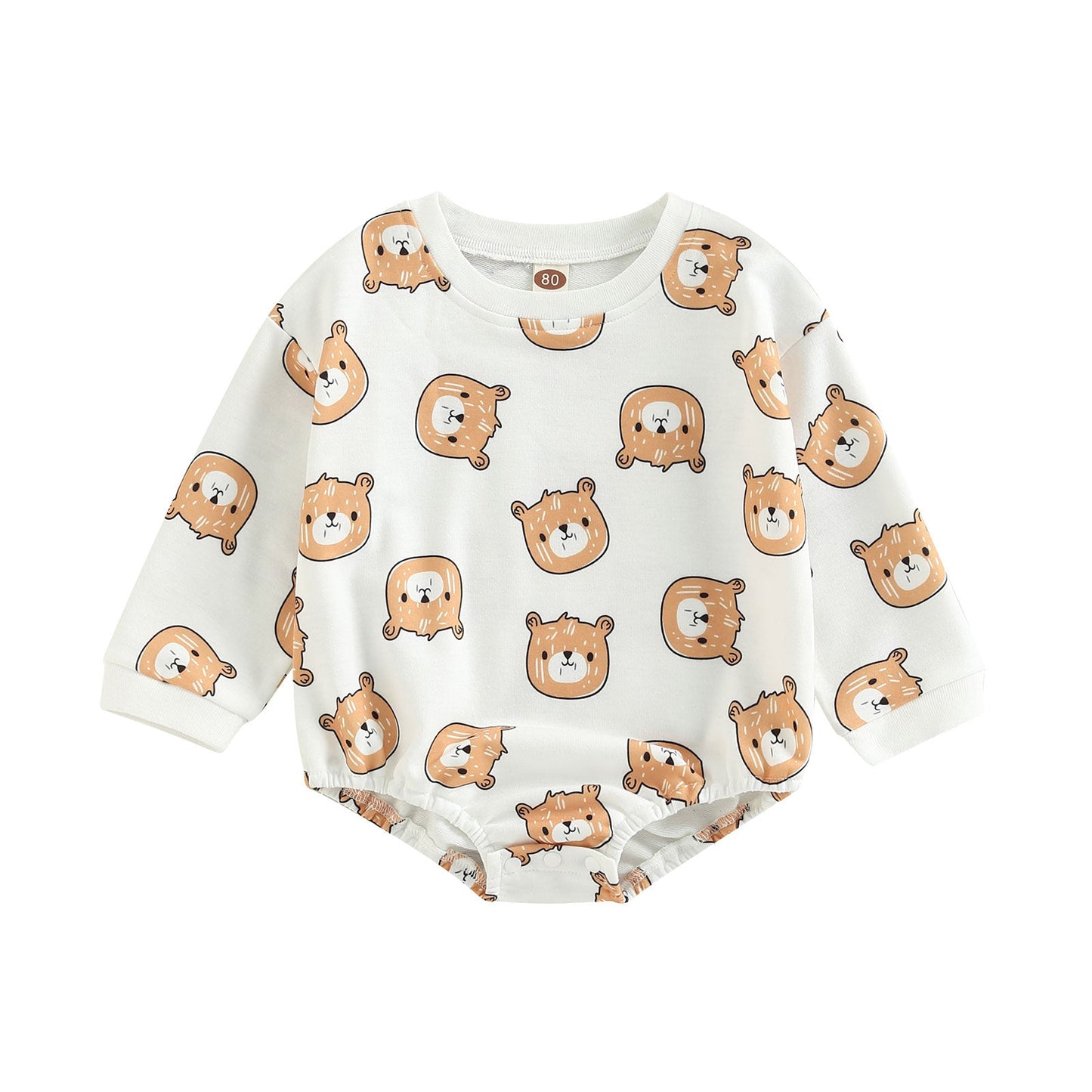 Baby Bodysuit Teddy Bear and Flowers