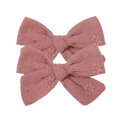 2Pcs/Set  Emma Bowknot Hair Clips