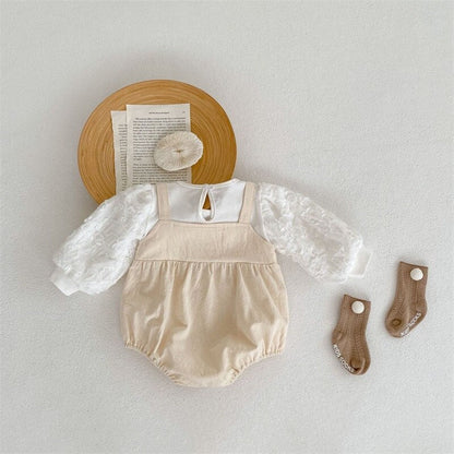 Children's Beige and White Bodysuit