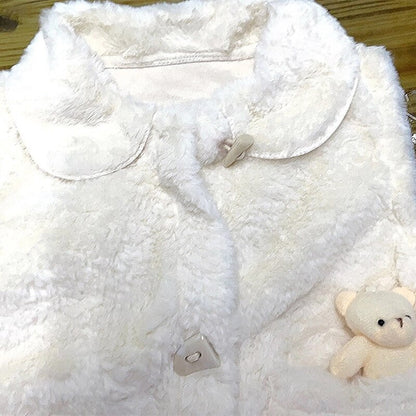 Warm Children's Coat Fur Fluffy + Teddy Bear