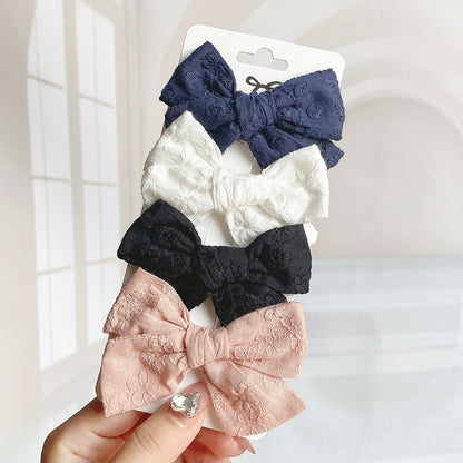 4Pcs/Set Vallery Bows Hair Clip