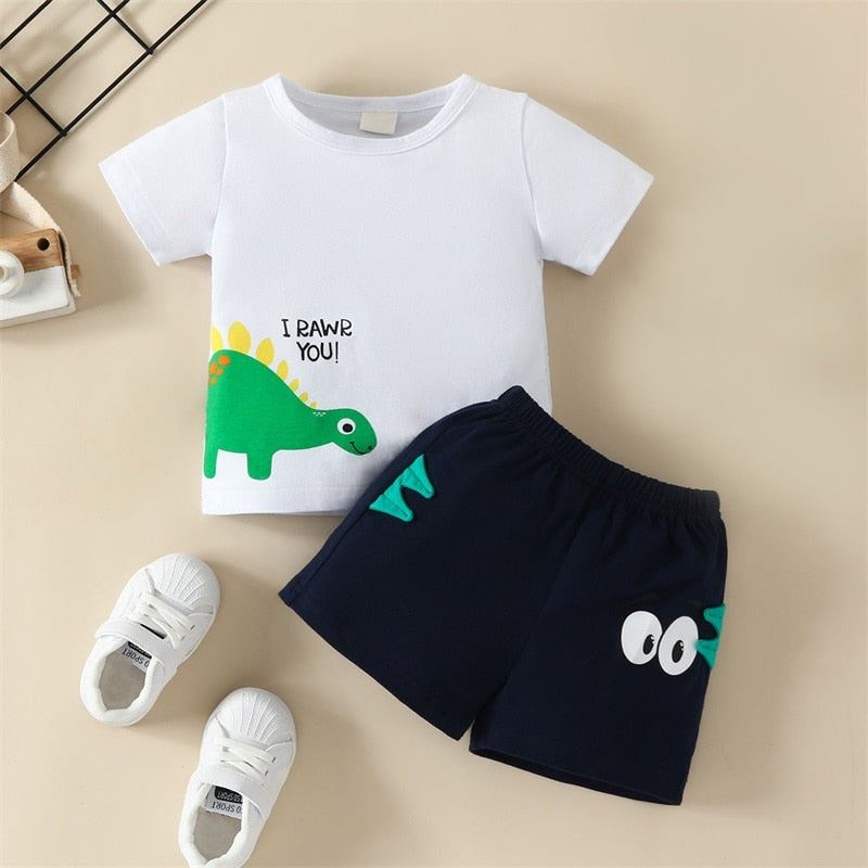 Baby boy dino set