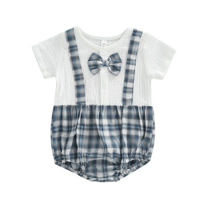 Bowtie Plaid Bodysuit/Romper