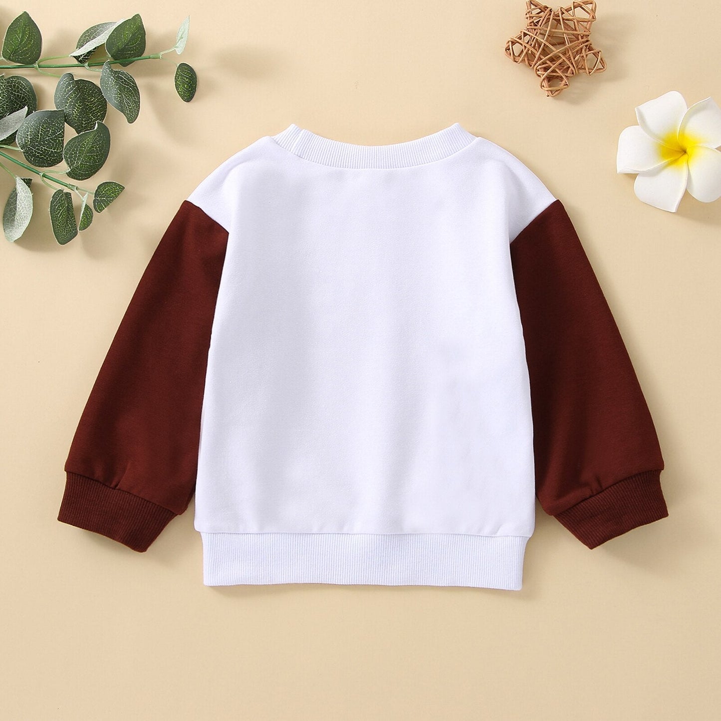 Brown and White Children's Sweatshirt