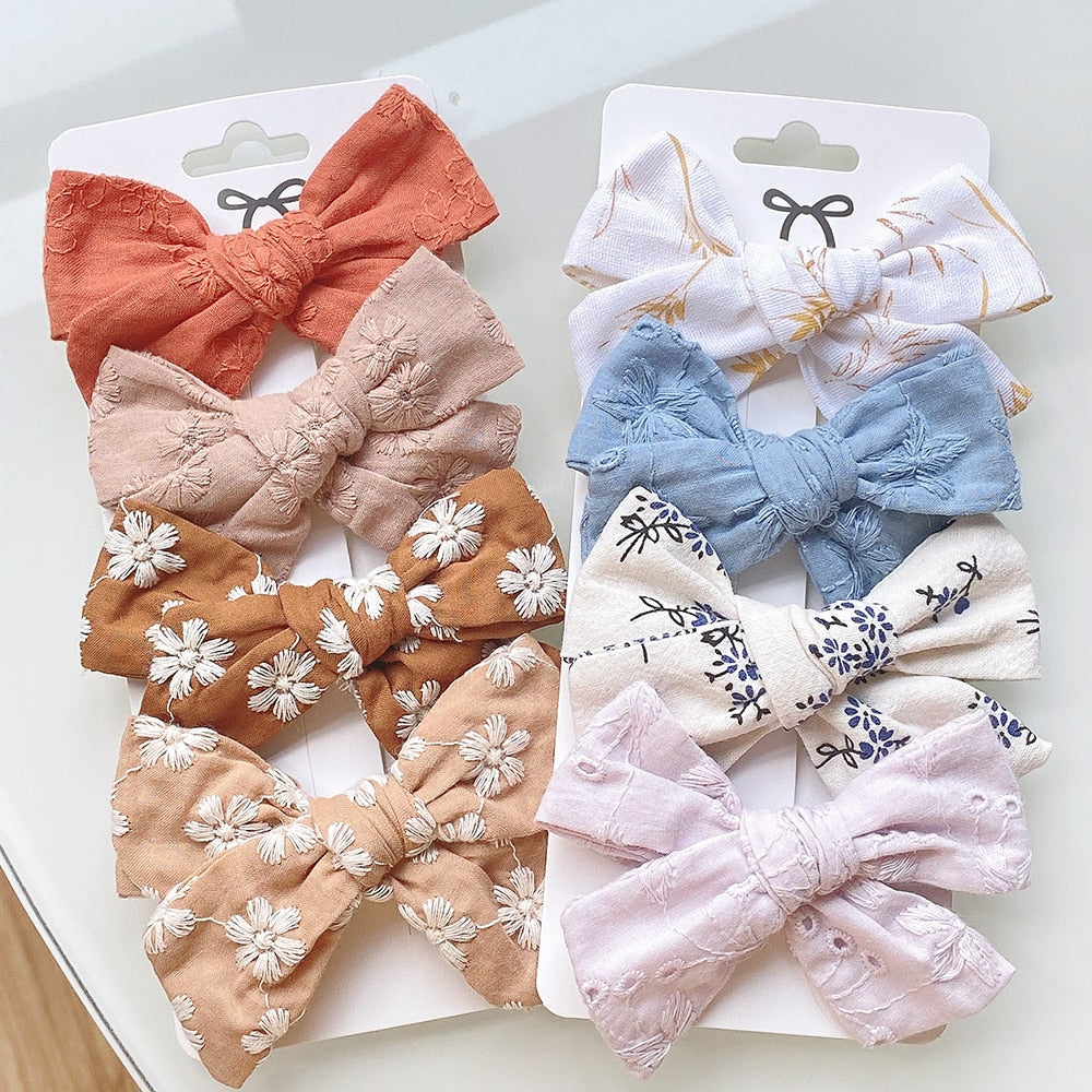 4Pcs/Set Vallery Bows Hair Clip