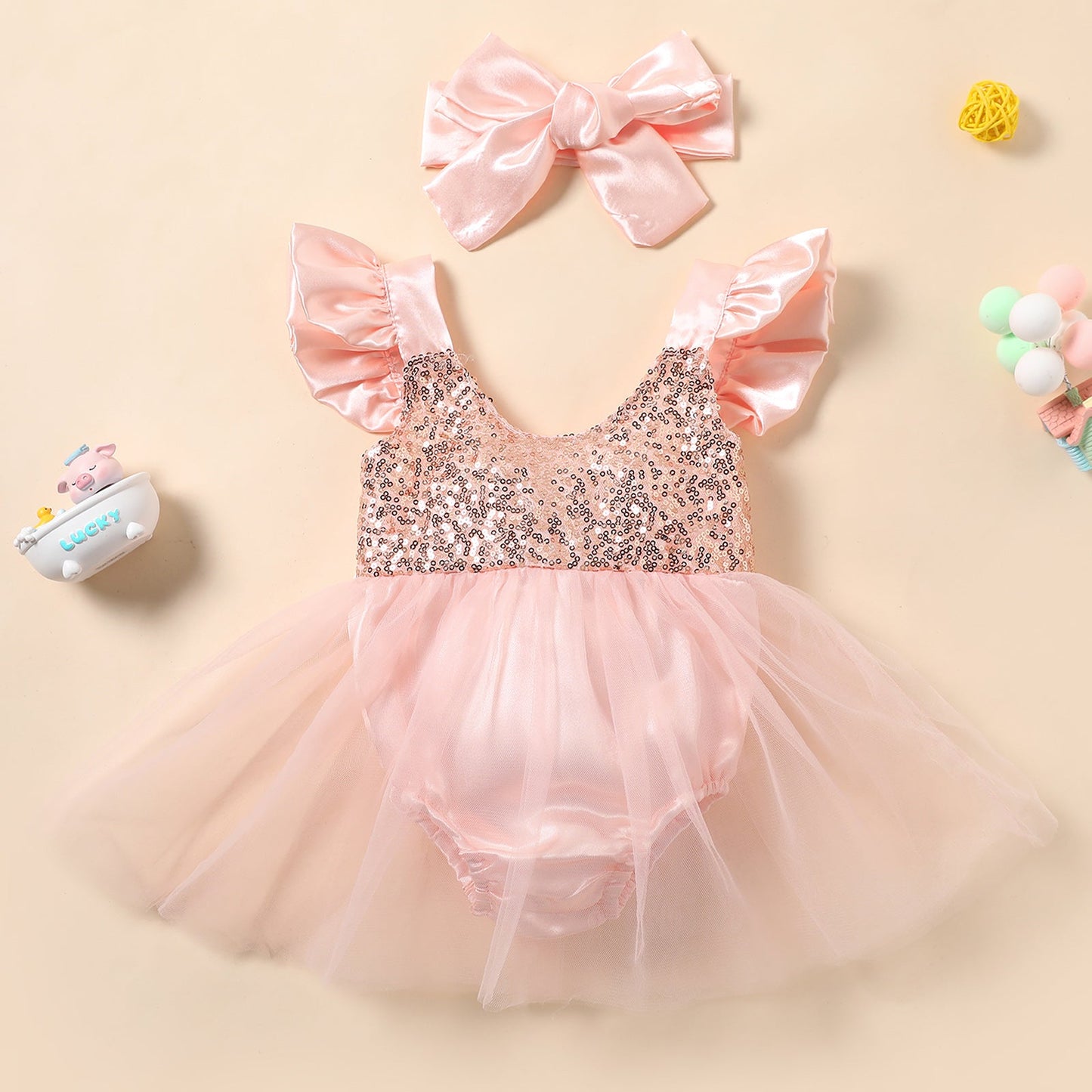 Bodysuit Tulle  Dress + Bow