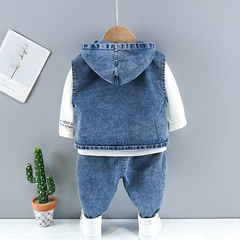 Children Denim Clothes  3pcs/sets Toddler  Sportswear