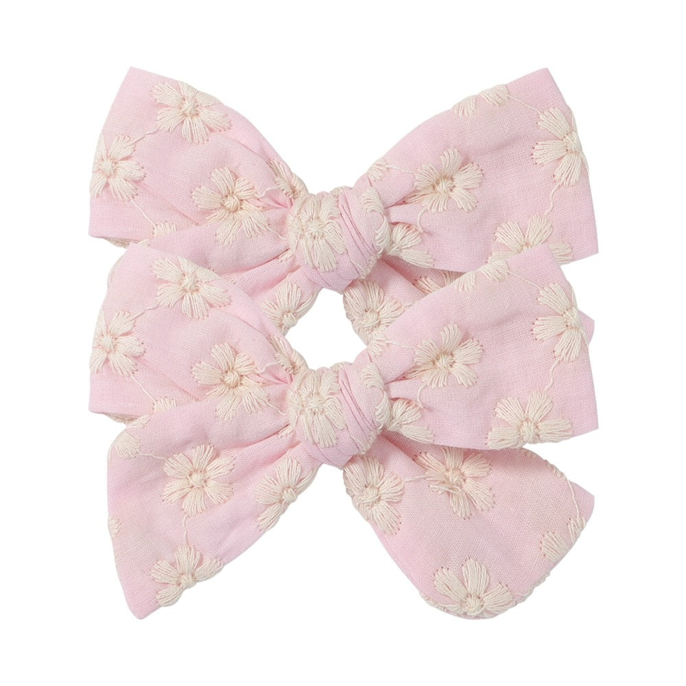 2Pcs/Set  Emma Bowknot Hair Clips