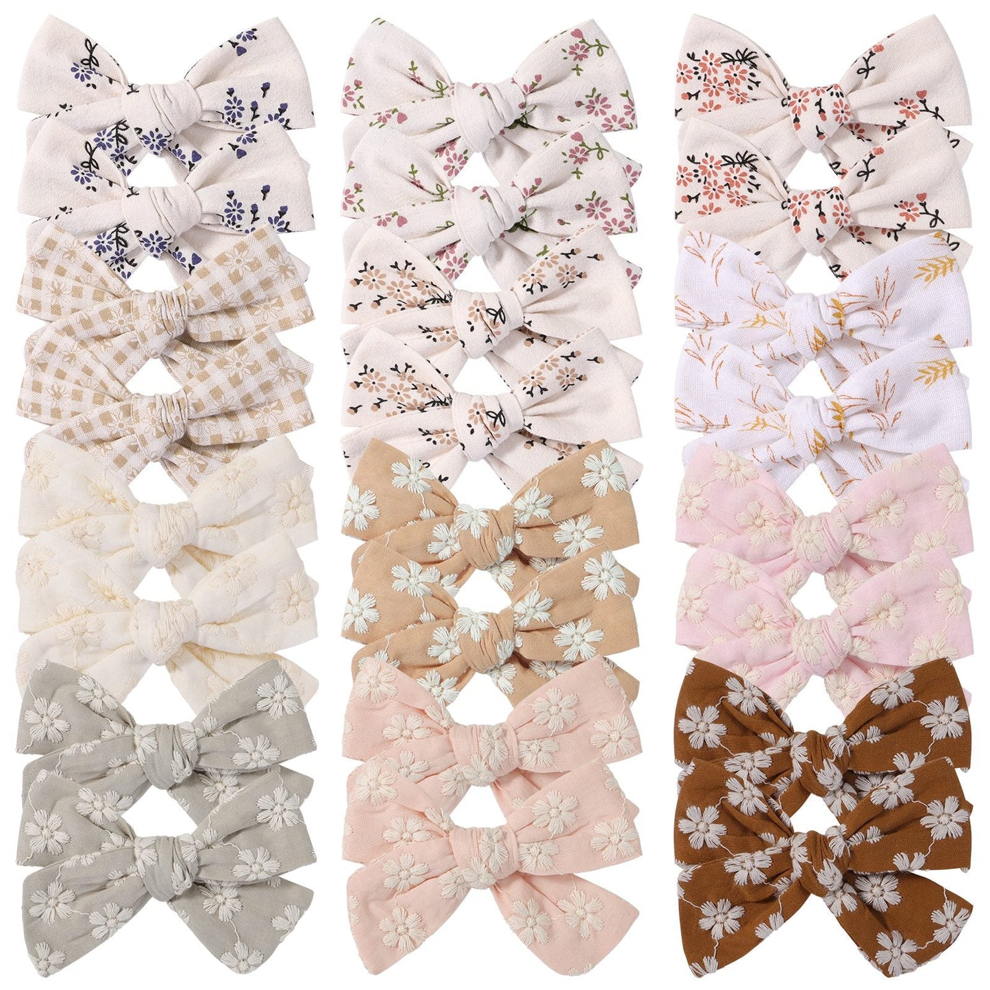 2Pcs/Set  Emma Bowknot Hair Clips