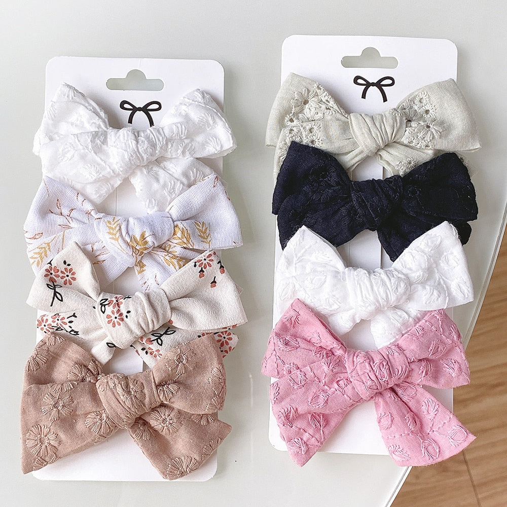 4Pcs/Set Vallery Bows Hair Clip